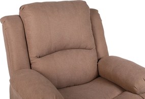 Állítható relaxáló fotel, barna szövet, ASKOY NEW