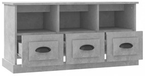 betonszürke szerelt fa TV-szekrény 100x35x50 cm