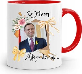 Piros Elnöki Bögre Andrzej Duda Pis Egészség felirattal