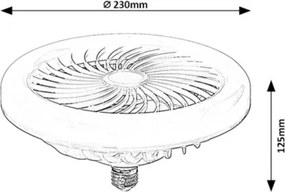 Rabalux 79231 - LED izzó ventilátorral SMD E27/16W/230V