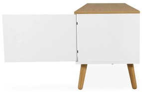 Dot fehér TV-állvány tölgyfa dekorral, szélesség 192 cm - Tenzo