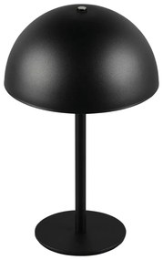 Matt fekete LED asztali lámpa fém búrával (magasság 21 cm) Munoz – Trio