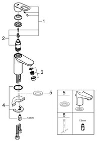 GROHE 32854000 - BAULOOP mosdócsaptelep, fényes króm