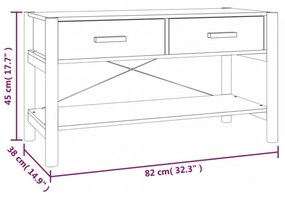 fekete szerelt fa TV-szekrény 82x38x45 cm