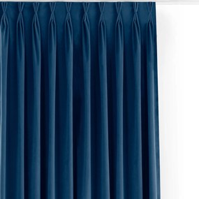 Filumi Függöny velúr sima flexibilis nappali Indigó 530x250