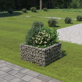 horganyzott acél gabion magaságyás 90 x 90 x 50 cm
