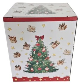 Karácsonyi fenyőfás porcelán bögre fém szűrővel díszdobozban Christmas Tree 3