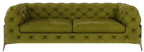 Zöld bársony kanapé 225 cm Chelsea Bis – Ropez
