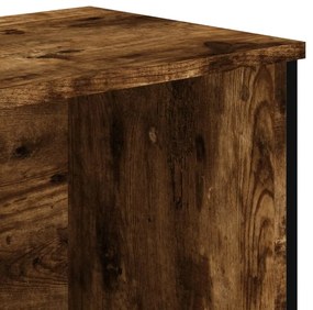 füstös tölgy színű szerelt fa könyvszekrény 80 x 31 x 74,5 cm