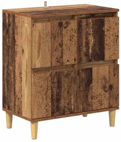 Oldalszekrények 3 pcs Öreg fa 60 x 35 x 70 cm Faanyag