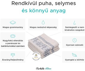 Bambusz törölköző BAMBOO 50x90 cm krém, 70% bambusz szál | 30% pamut