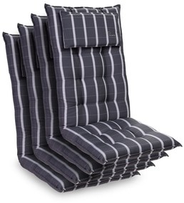 Blumfeldt Sylt, üléspárna, üléspárna székre, magas háttámla, párna, poliészter, 50 x 120 x 9 cm, 4 x üléspárna