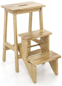 Összecsukható 3 fokos fellépő, natúr