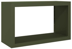 zöld acél tűzifatároló 100 x 40 x 60 cm