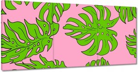 Vászonkép 120x60 Monstera Zöld Rózsa