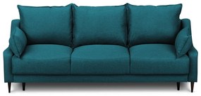 Ancolie türkiz kinyitható kanapé tárolóhellyel, 215 cm - Mazzini Sofas