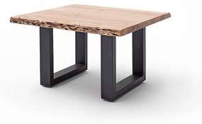 CARTAGENA dohányzó asztal akácfa 75x75cm - U alakú antracit szürke lábbal - Natúr