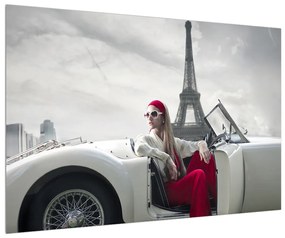 Eiffel-torony és az autó (90x60 cm)