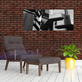 Üvegépületek képe (120x50 cm)