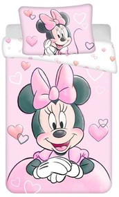Jerry Fabrics Gyermek pamut ágynemű Minnie Powder pink