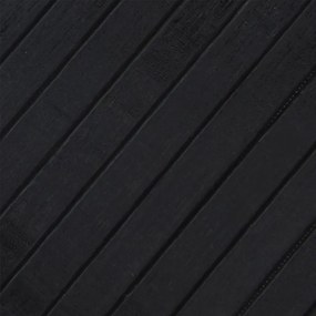 négyszögletű fekete bambusz szőnyeg 70 x 200 cm