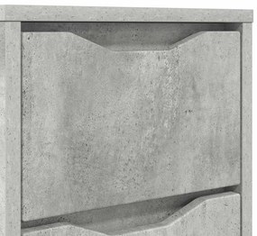 vidaXL Éjjeli asztal fiókkal Beton Szürke 30,5 x 30 x 43 cm Faanyag
