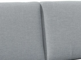 Kárpitozott fejtámla Világosszürke 200 cm Tömör fenyőfa