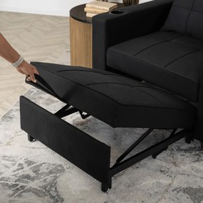 Ágyazható Fotel Fekete Kárpittal. SOLOR