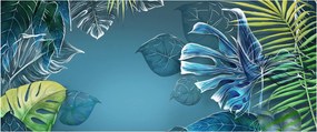 Kép - Trópusi növények levelei (120x50 cm)