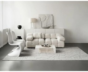 Világosszürke gyapjú szőnyeg 133x190 cm Morphic Dunes – Agnella