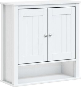 vidaXL BERG fehér tömör fa fürdőszobai faliszekrény 69,5x27x71,5 cm