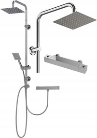 Zuhanyszett Falra Szerelhető Esőztető Csaptelep Termosztát Fürdőszoba Tugela