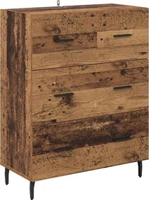 vidaXL Széf fiókkal Öreg fa 69,5 x 34 x 90 cm Műszaki fa és vas