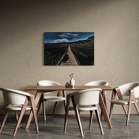 Egy kép a fa útról alkonyatkor (90x60 cm)