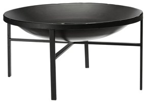 FRANKA fekete fém hordozható tűztál