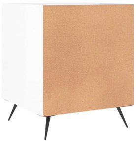 vidaXL magasfényű fehér szerelt fa éjjeliszekrény 40 x 40 x 50 cm