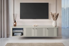 Vesper 3D fali TV szekrény 187 cm - kasmír / fekete fogantyúk