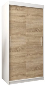 Ruhásszekrény 100 cm Toki (matt fekete + szonoma tölgy). 1064792