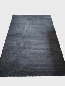 Fekete szőnyeg nappaliba 160x230cm, plüss puha sörték