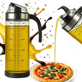 Üvegtartály 500 ml-es tartóval olívaolaj ecet szószokhoz tealevekhez