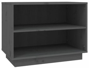 szürke tömör fenyőfa cipősszekrény 60 x 34 x 45 cm