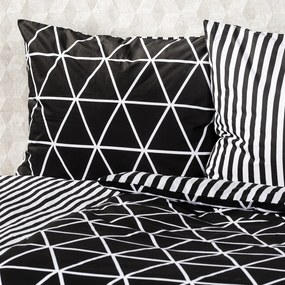 4Home Galaxy pamut ágyneműhuzat, fekete, 140 x 200 cm, 70 x 90 cm