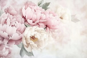 Fotótapéta Flizelina Természet Virágok Bazsarózsa Peonie Csokor 104x70,5 ragasztó