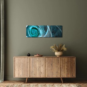 Kép - Absztrakt rózsaszín kék fekete háttérrel (órával) (90x30 cm)