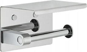 WC-papír tartó polccal, króm