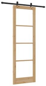 Csúszóajtó Egyéb Barna 78 x 232 cm Fa és fém