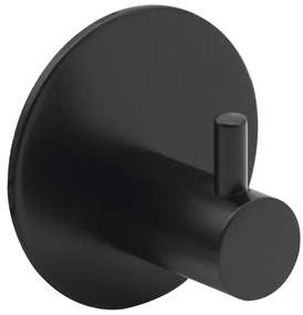 Sapho, Öntapadó akasztó, kerek, fekete matt, 32204