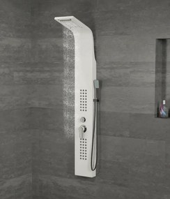 Alegre || White zuhanypanel, rozsdamentes acél