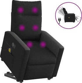 vidaXL fekete szövet dönthető elektromos álló masszázsfotel