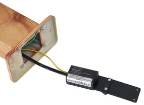 Modern kültéri állólámpa alumíniumból, famintával, 65 cm, IP44 - Baleno